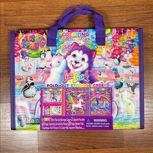 Lisa Frank Activity Set Coloring/Stickers/Puzzles with Storage Case NIP